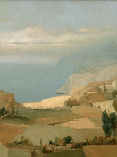 Mediterranean Coast Landscape Print. poster print