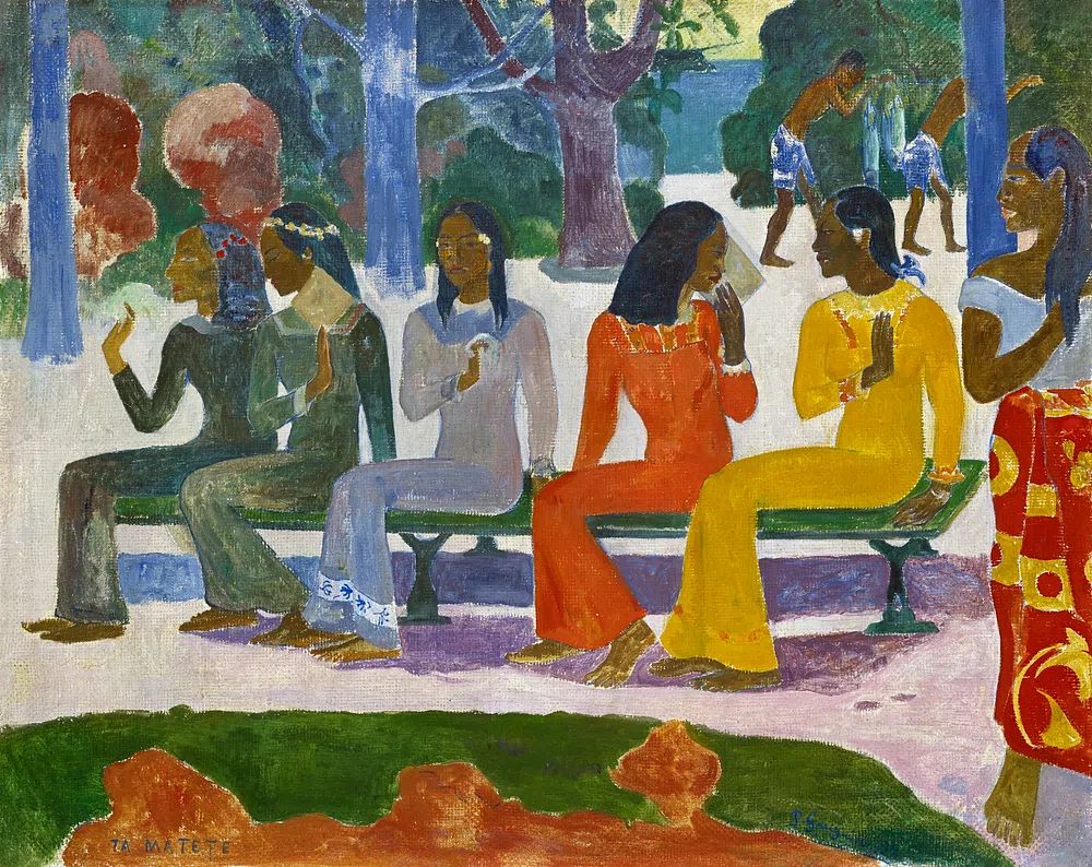 Women in Colorful Dresses — Fine Art Print. poster detail