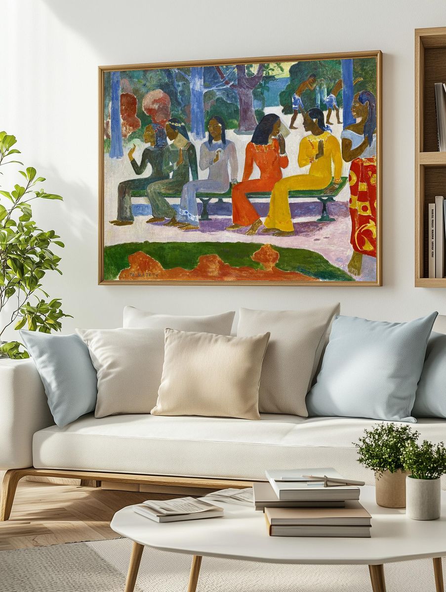 Women in Colorful Dresses — Fine Art Print. — room view 2