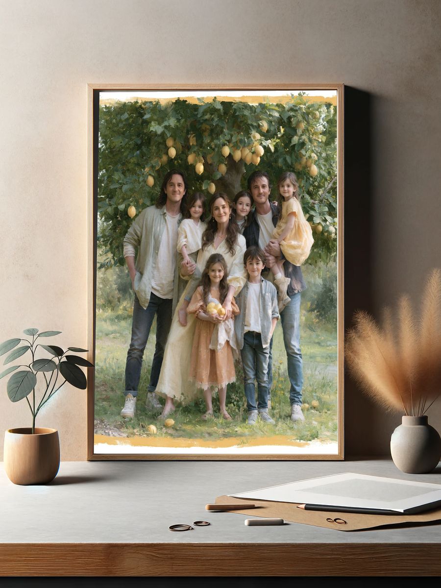 Lemon Orchard Family Portrait Print. — room view 2