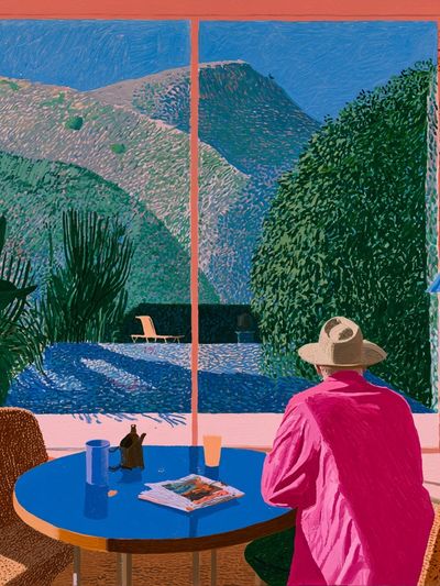 Sunlit Terrace View — Fine-Art Print. poster