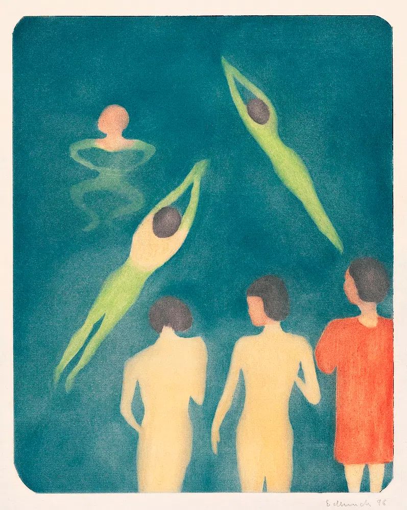Swimming Figures — Fine Art Print. poster detail