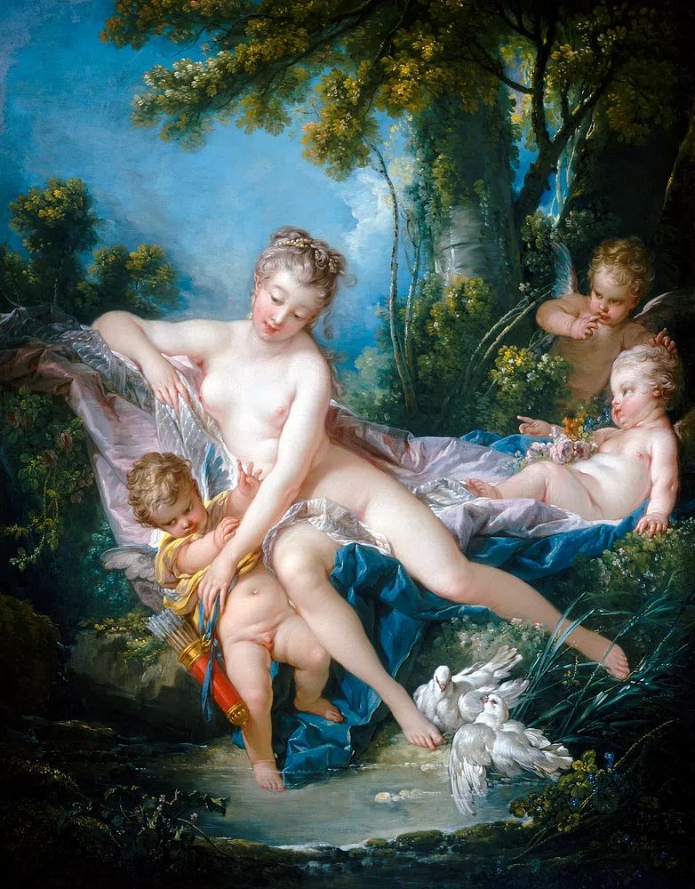Francois Boucher 's Venus Consoling. poster — fine-art art