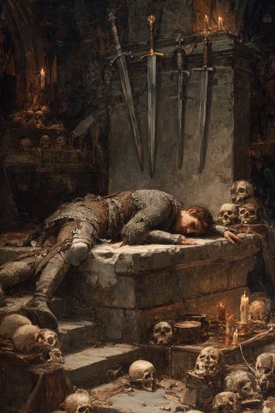 Dark Medieval Dungeon Print.