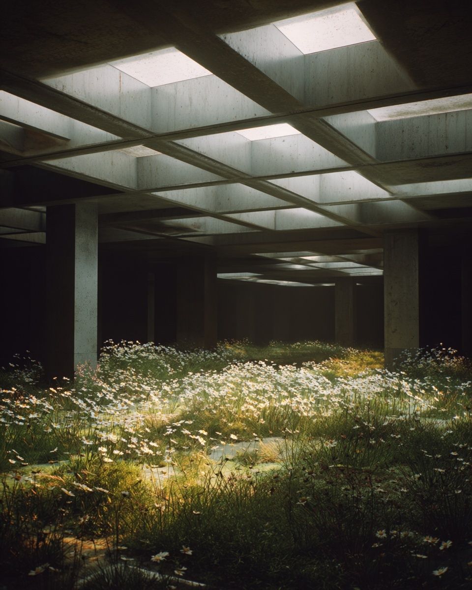 Floral Urban Oasis — Fine Art Print. poster — fine-art art