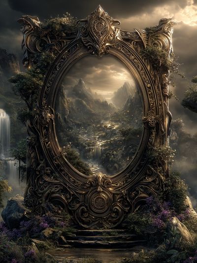 Enchanted Landscape — Fantasy Art Print. poster