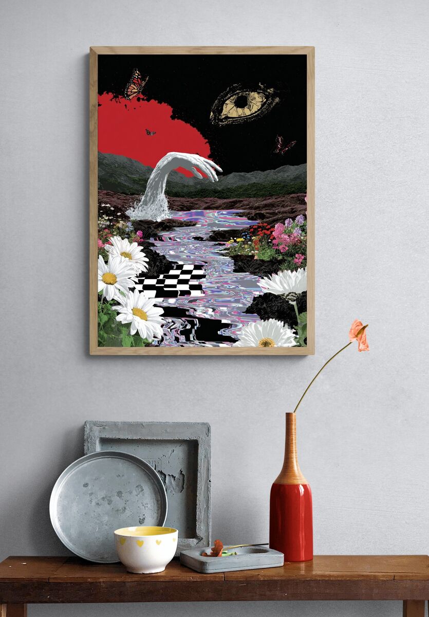 Surreal Hand in Nature — Fine Art Print. — room view 3