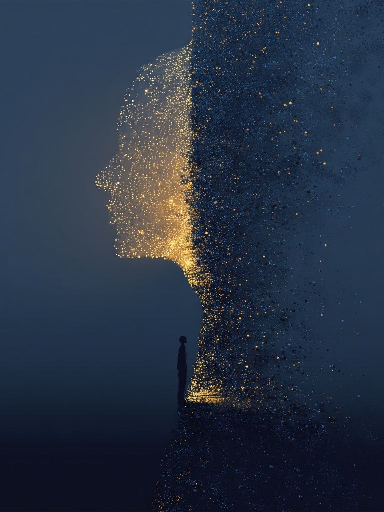 Ethereal Human Silhouette — Fine Art Print. poster detail