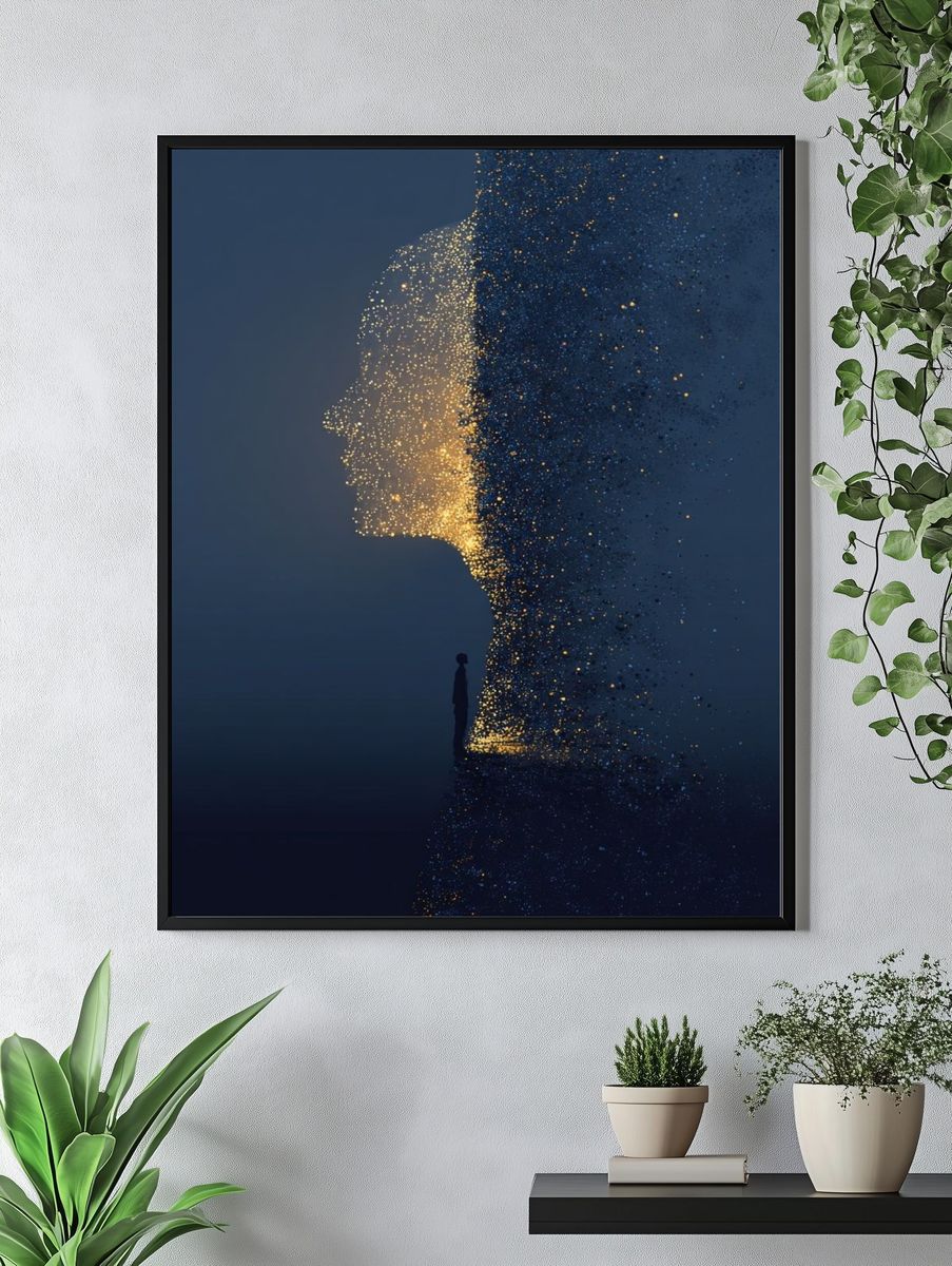 Ethereal Human Silhouette — Fine Art Print. — room view 4