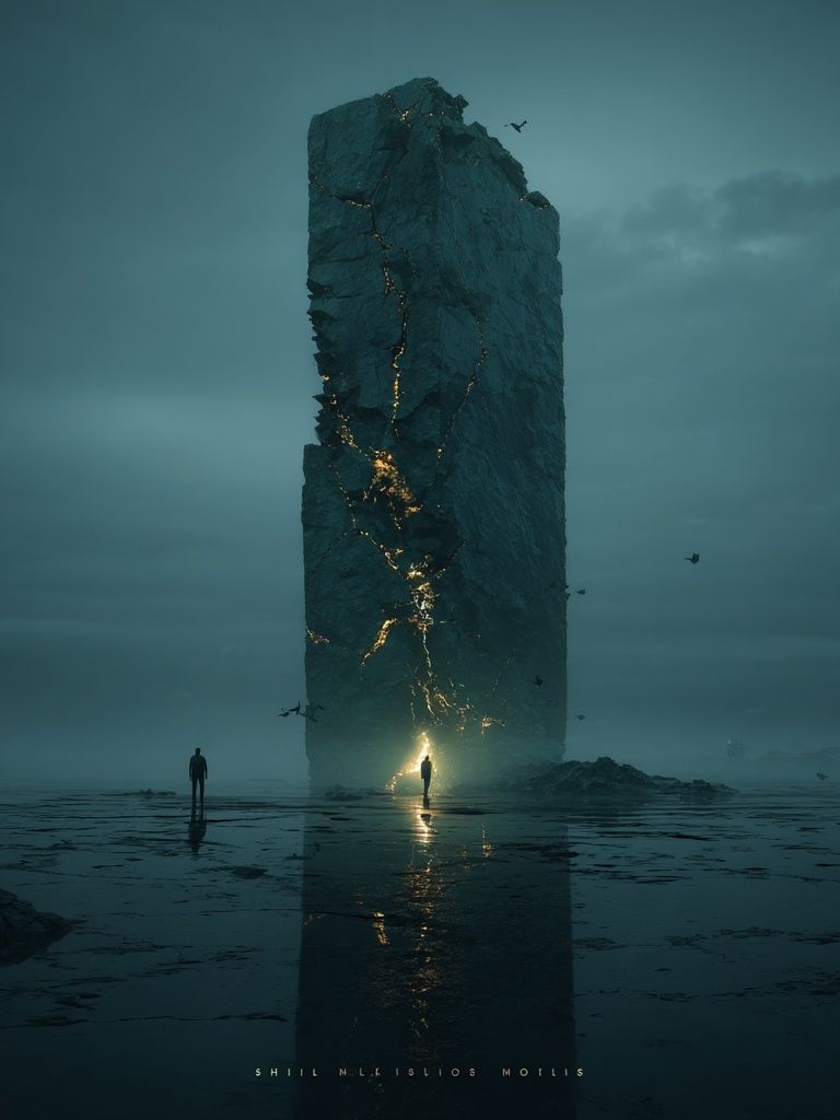 Mysterious Monolith — Fine Art Print. poster — fine-art art