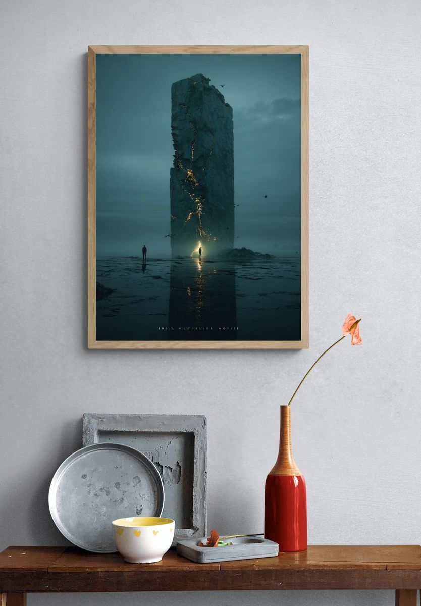 Mysterious Monolith — Fine Art Print. — room view 3