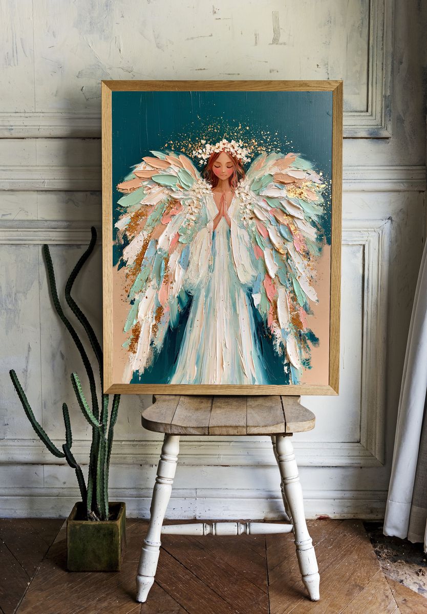 Celestial Angel Fine-Art Poster. — room view 1