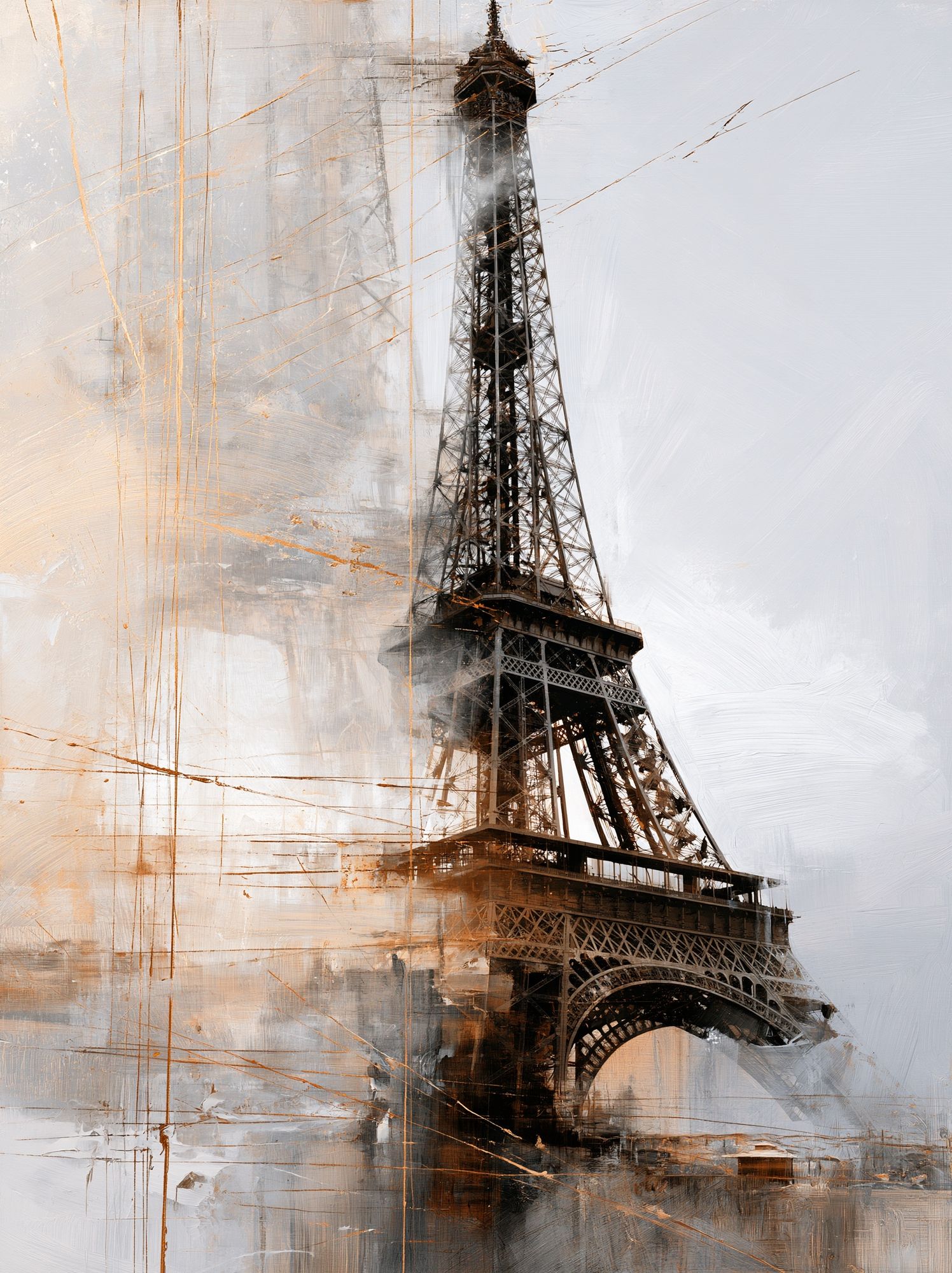 Eiffel Tower Abstract Print. poster detail