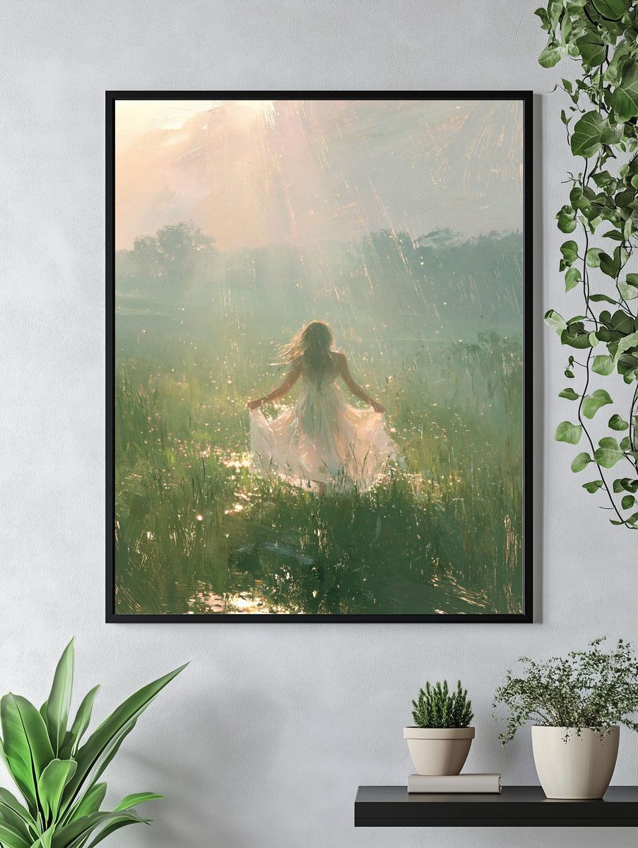 Sunlit Meadow Figure Fine-Art Print. — room view 4