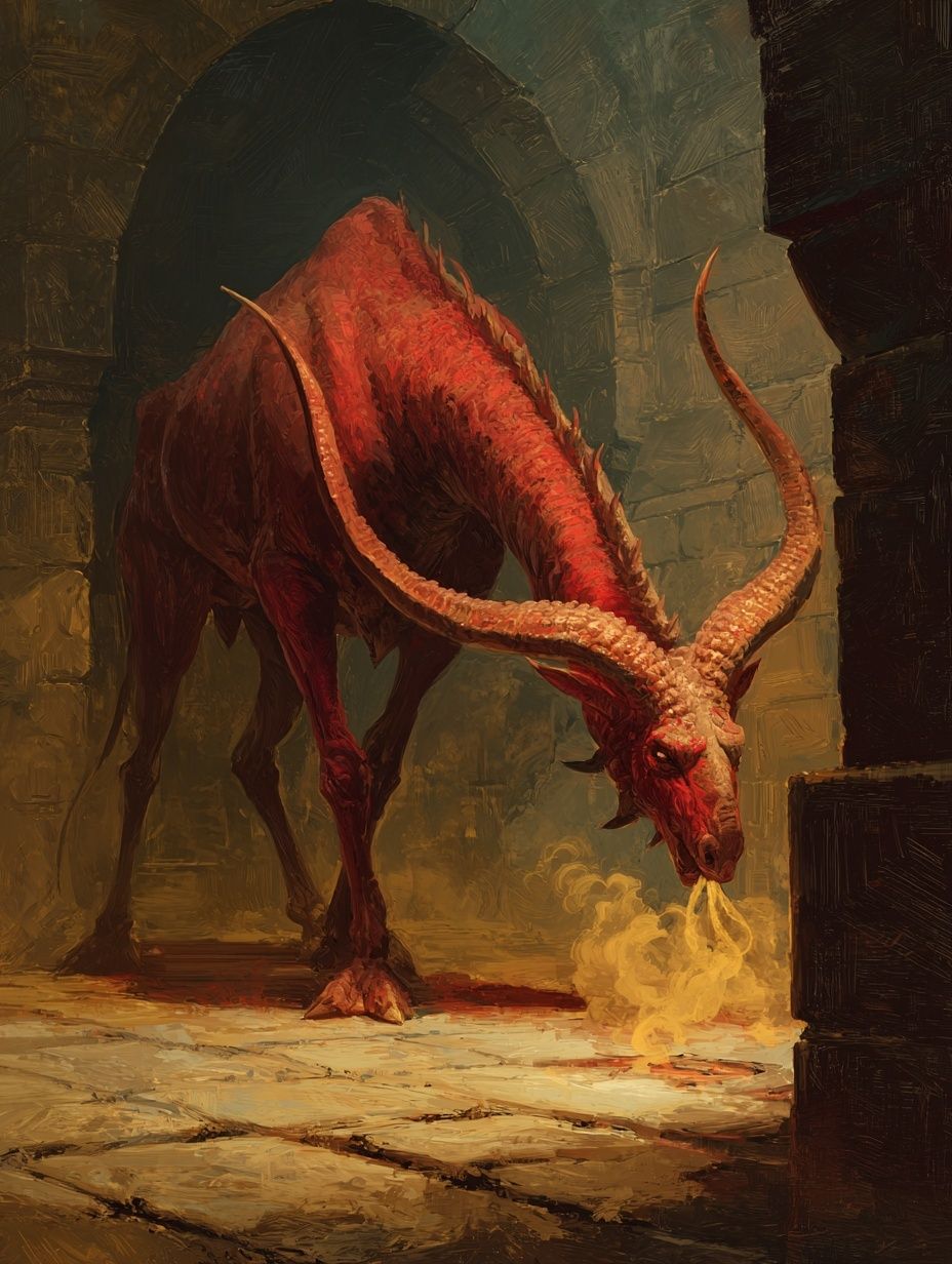 Mythical Beast — Fantasy Art Print. poster detail