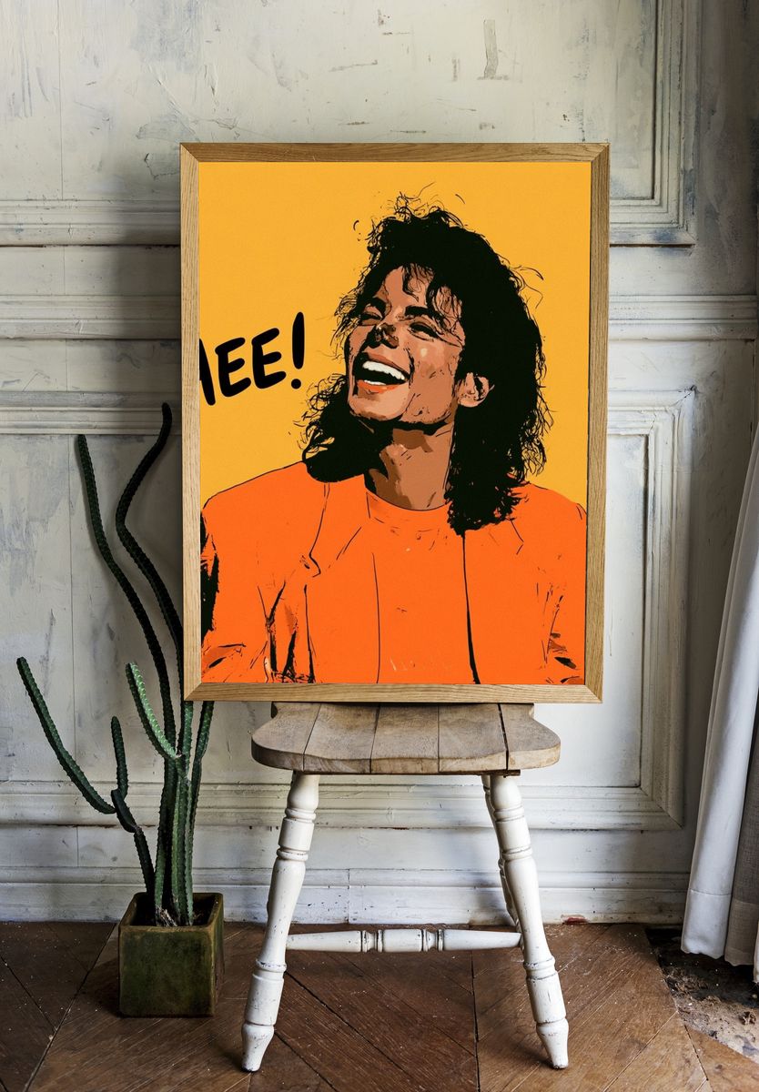 Michael Jackson Hee! Pop Art Poster. room preview