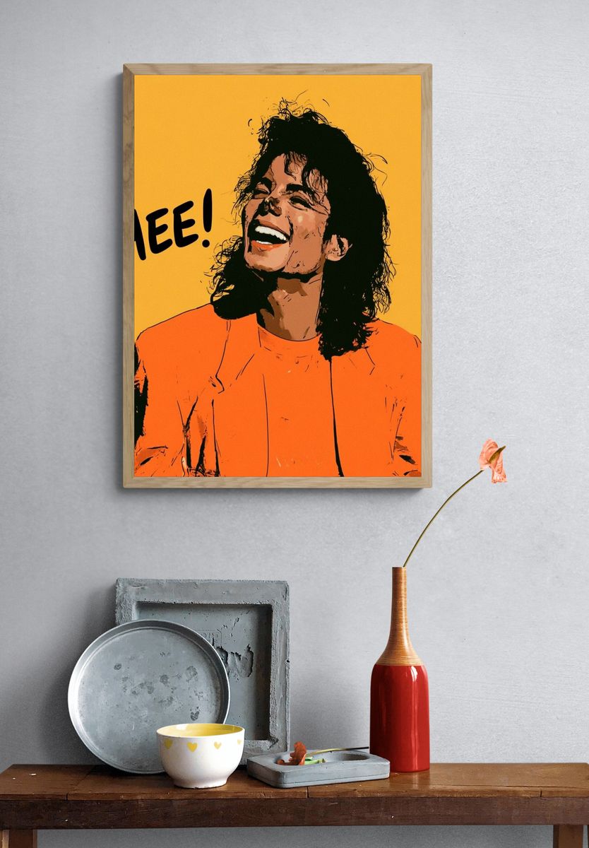 Michael Jackson Hee! Pop Art Poster. — room view 3