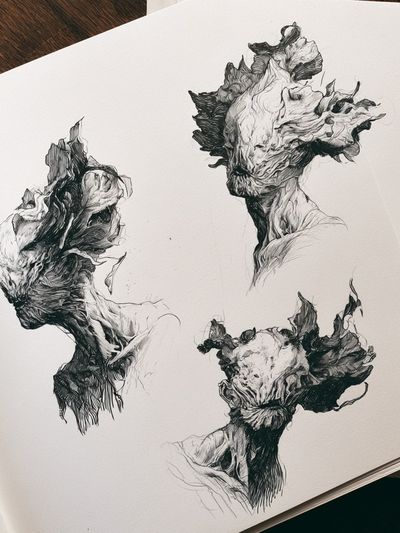 Surreal Ink Portrait Poster. poster