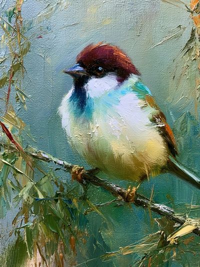 Colorful Sparrow Fine-Art Poster. poster print