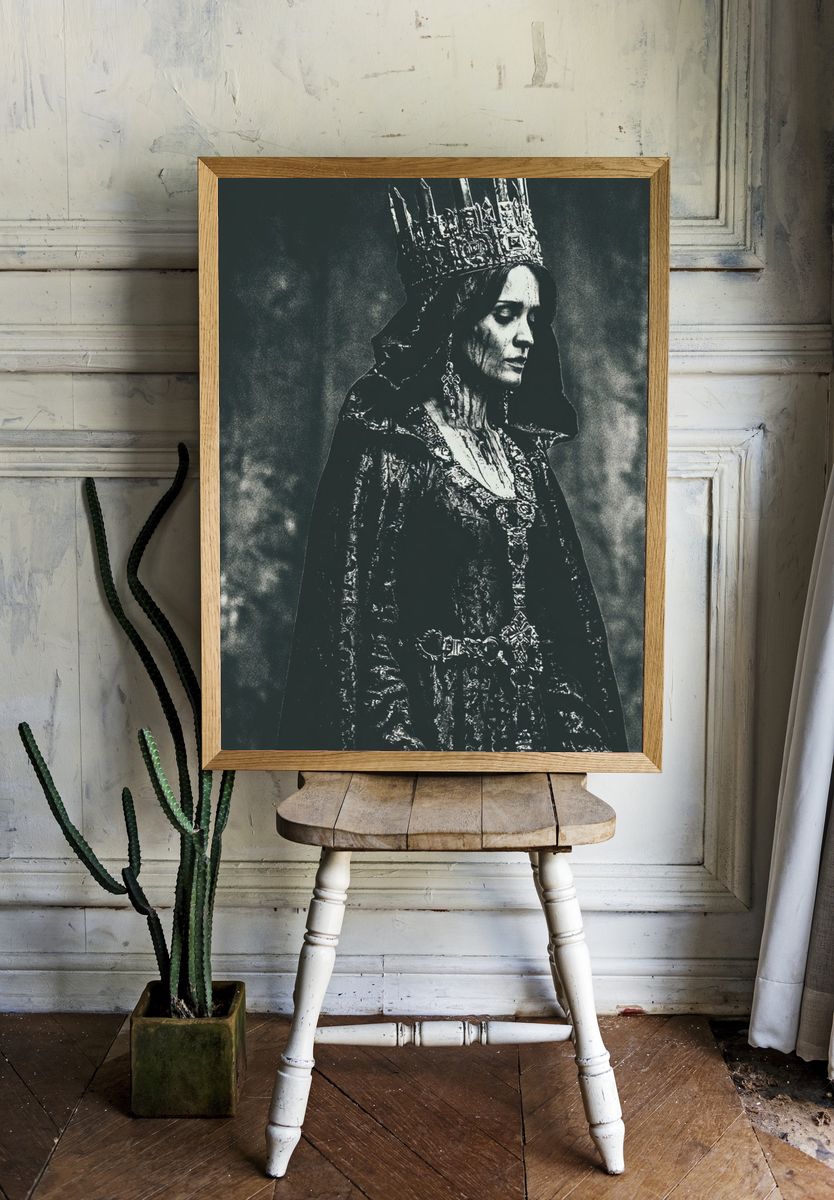 Gothic Queen Portrait Print. — room view 1