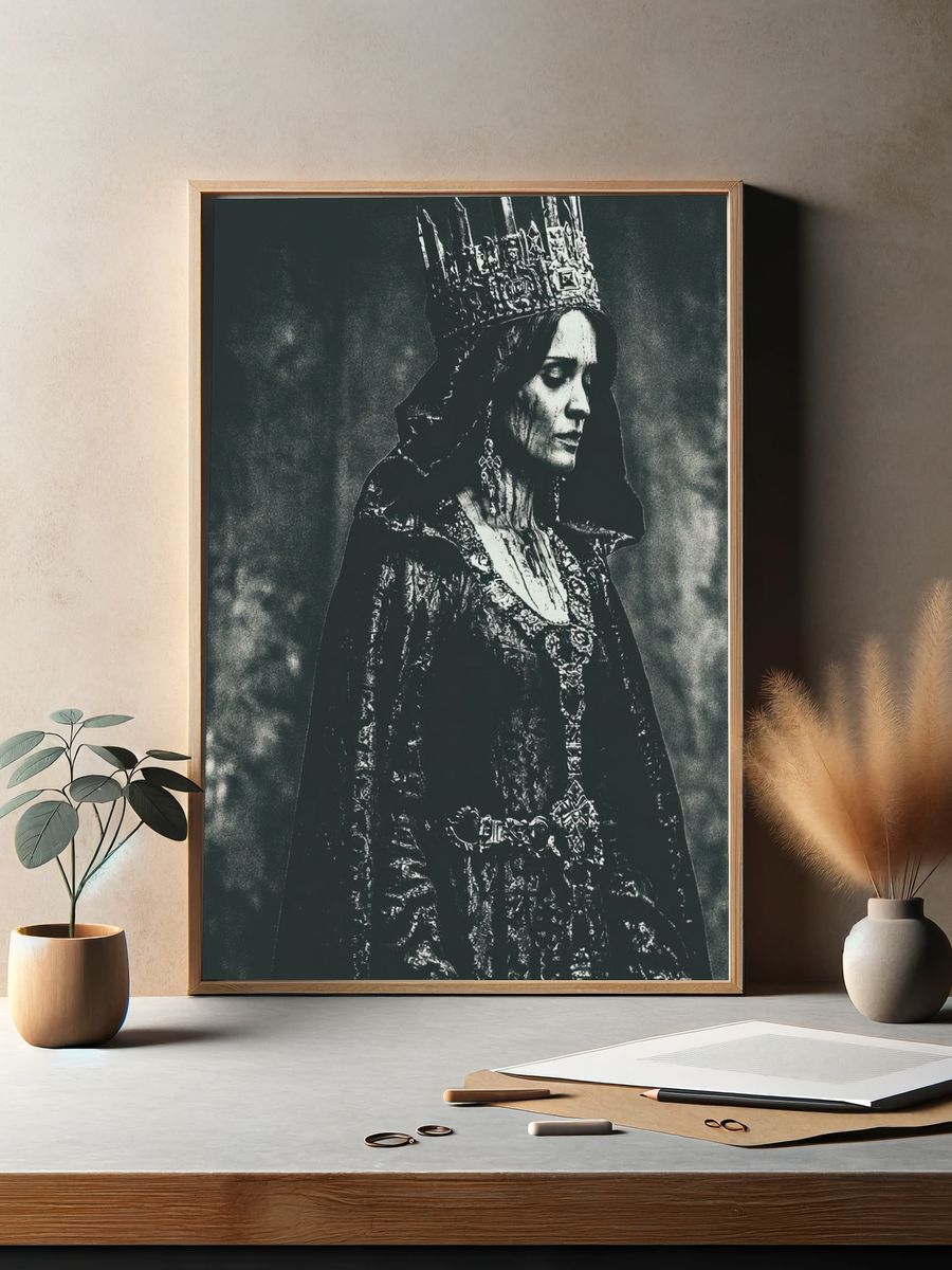 Gothic Queen Portrait Print. — room view 2
