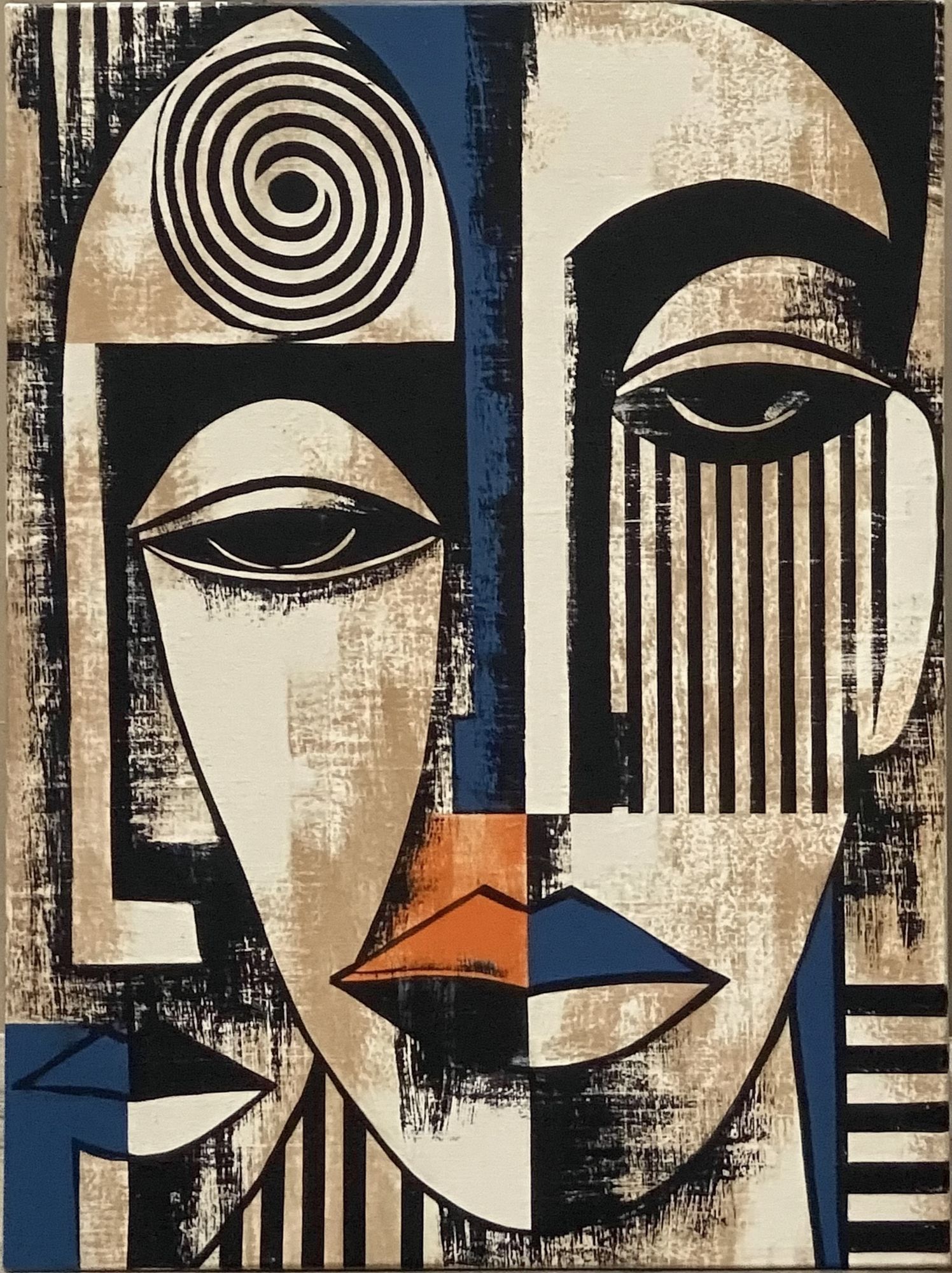 Abstract Faces Fine-Art Poster. poster — fine-art art