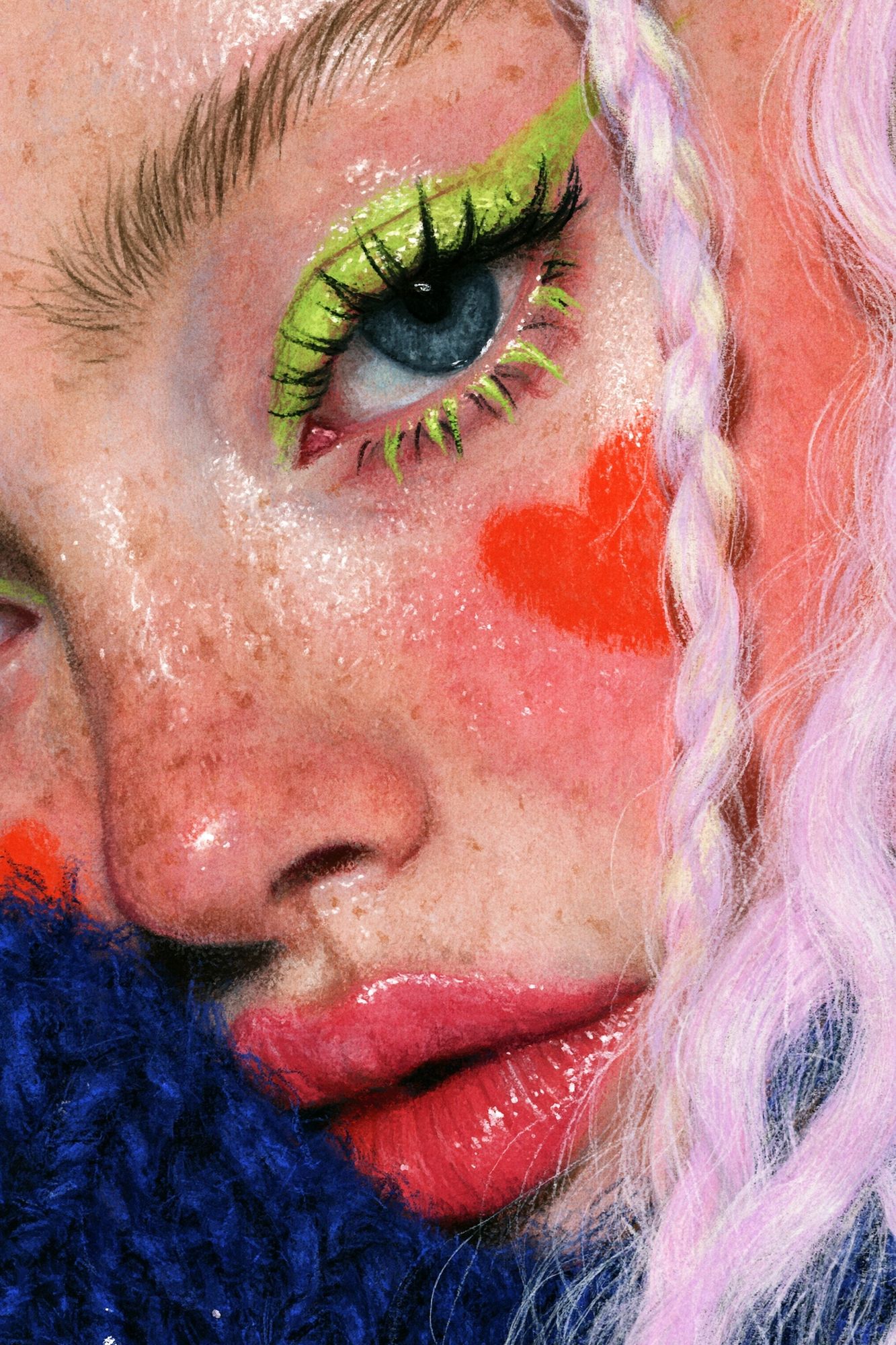 Moody Woman Portrait Watercolor Poster. poster — fine-art art
