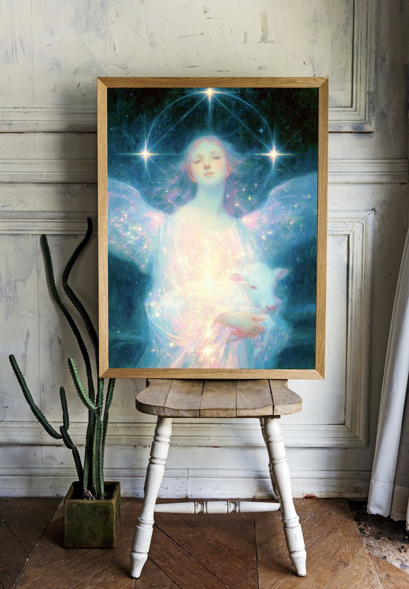 Celestial Angel Fine-Art Poster. room preview