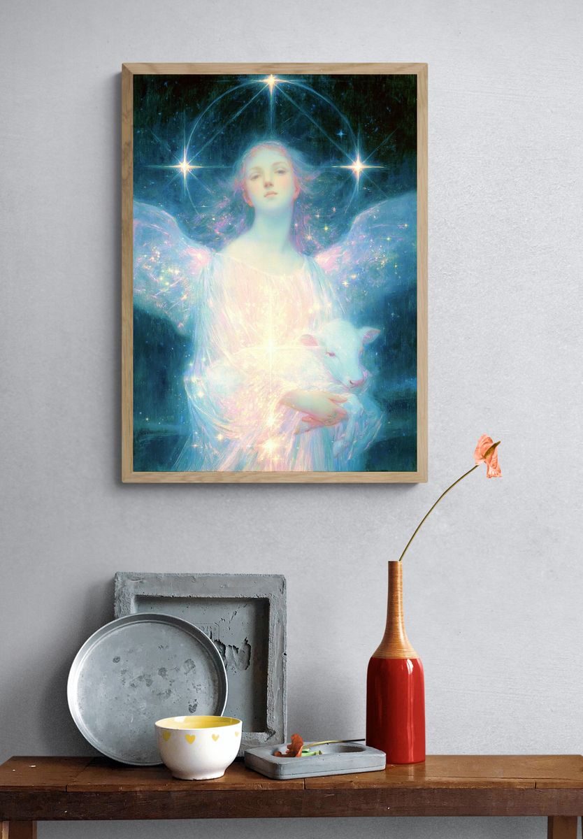 Celestial Angel Fine-Art Poster. — room view 3