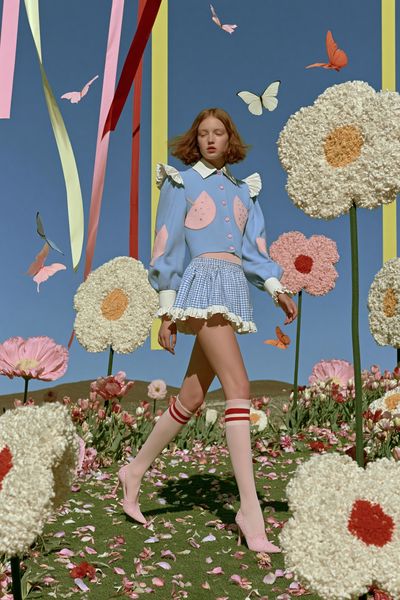 Pastel Fashion Garden Photography Poster. poster