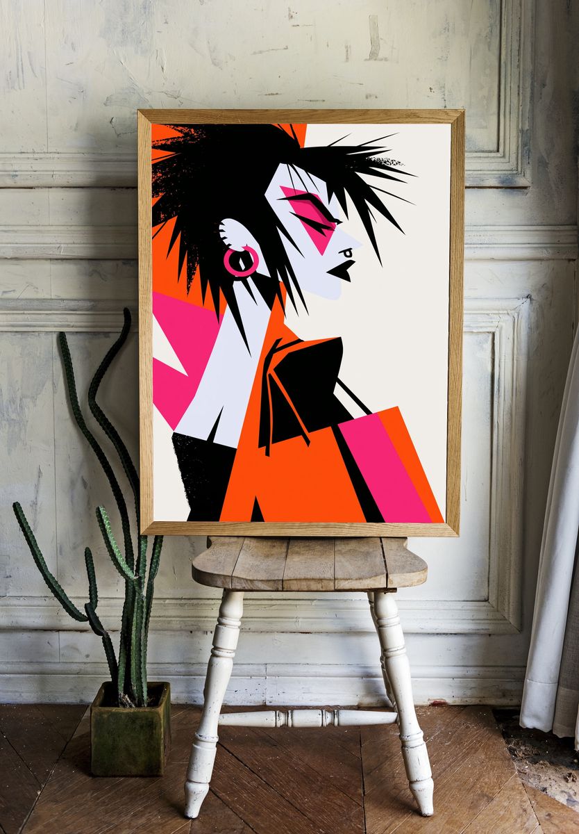 Pop Art Portrait Poster. — room view 1