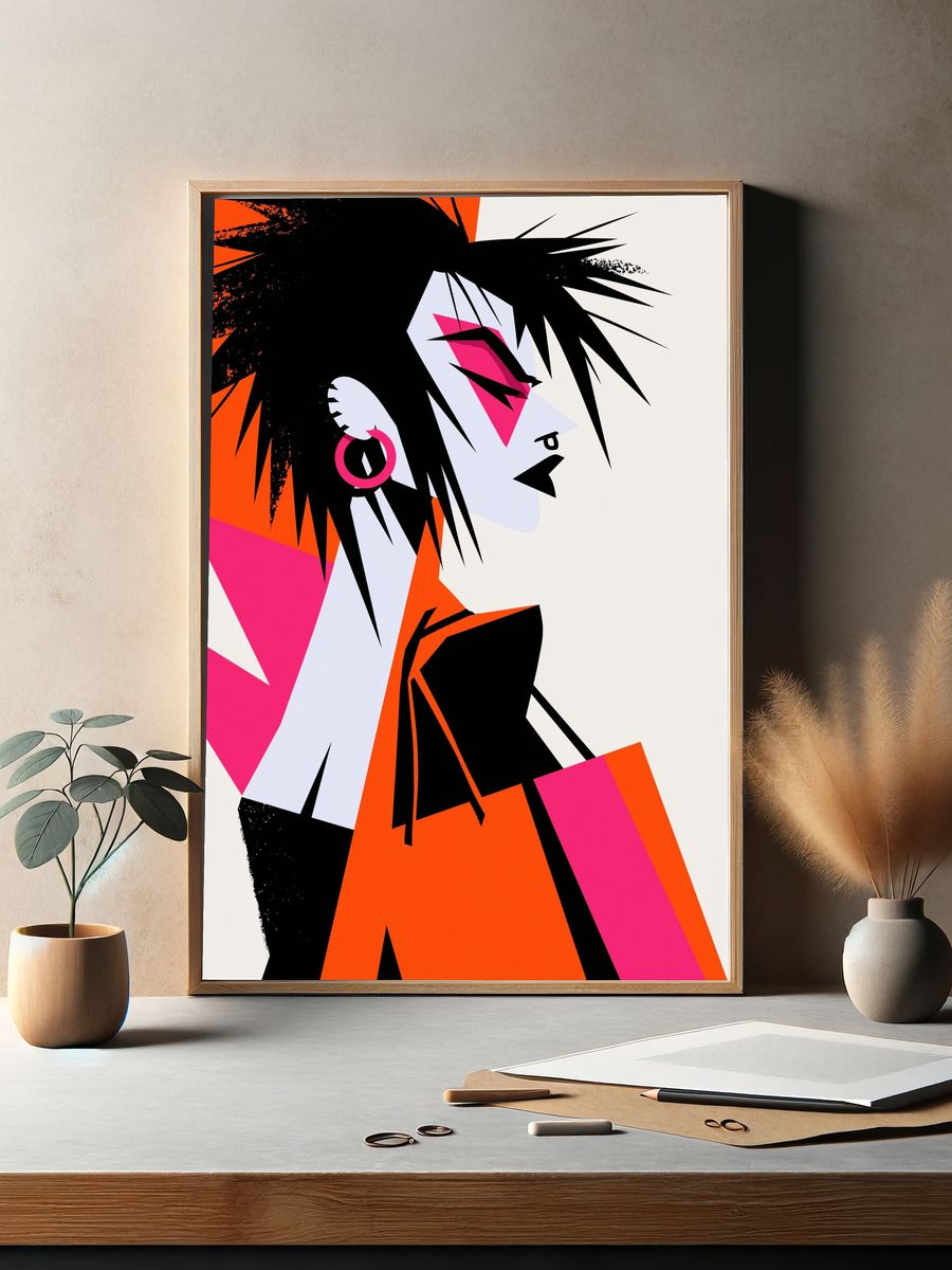 Pop Art Portrait Poster. — room view 2