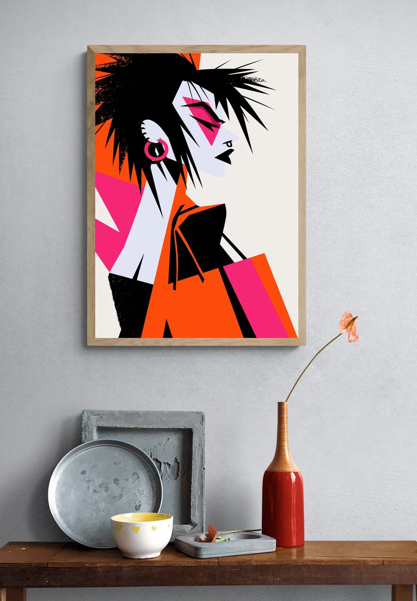 Pop Art Portrait Poster. — room view 3