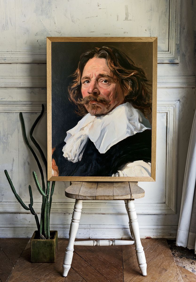 Baroque Portrait Oil Painting Poster. — room view 1
