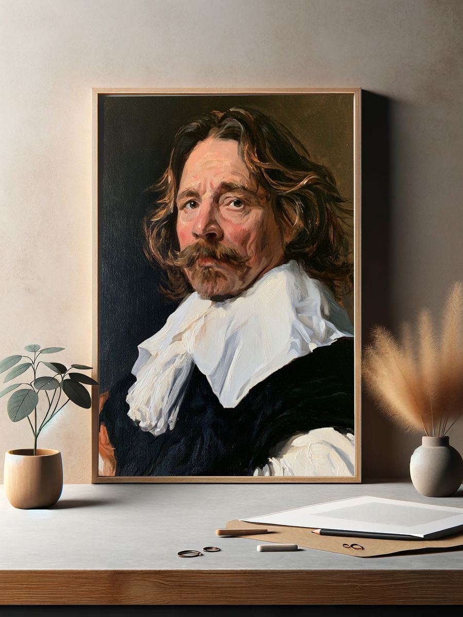 Baroque Portrait Oil Painting Poster. — room view 2