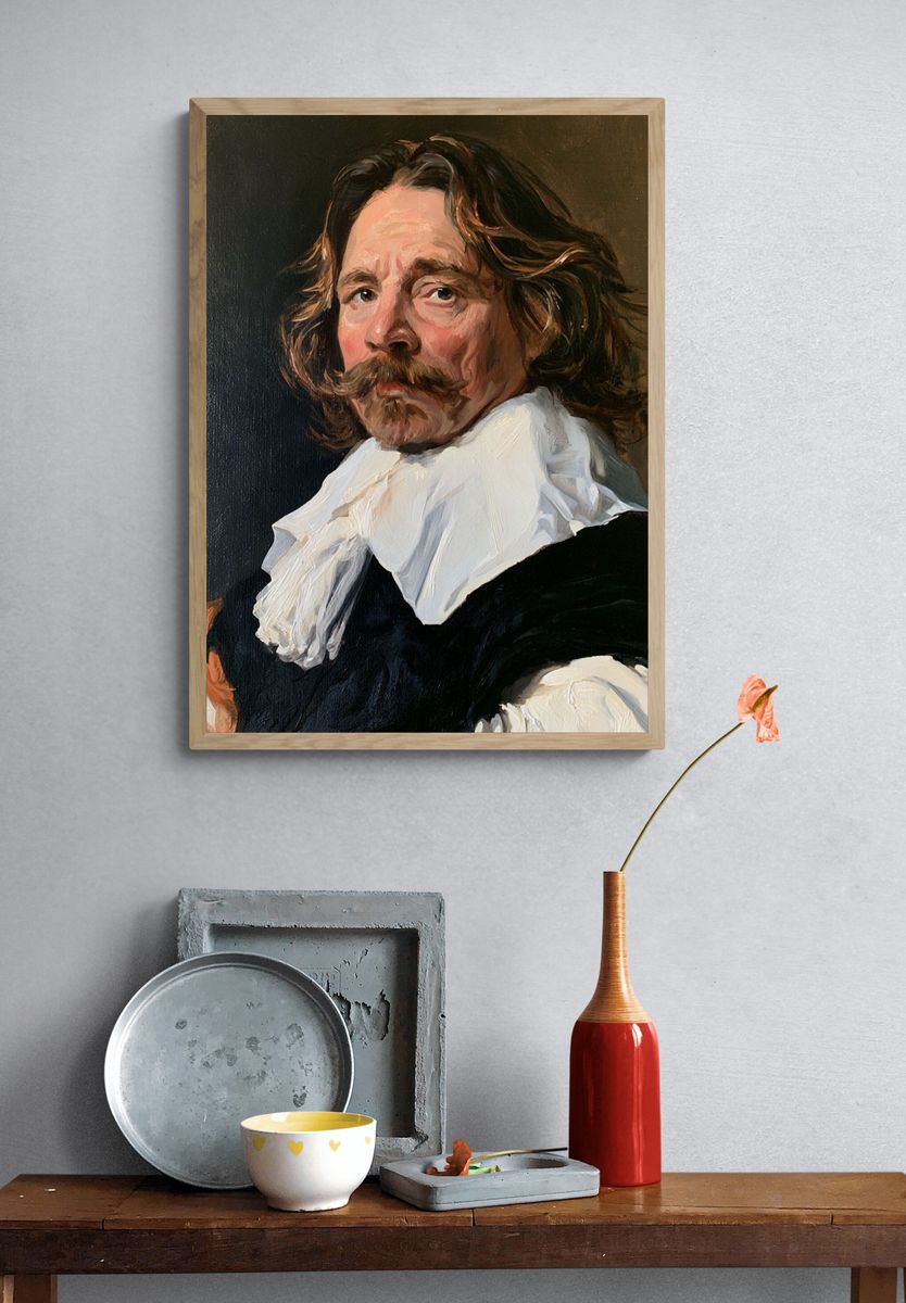 Baroque Portrait Oil Painting Poster. — room view 3