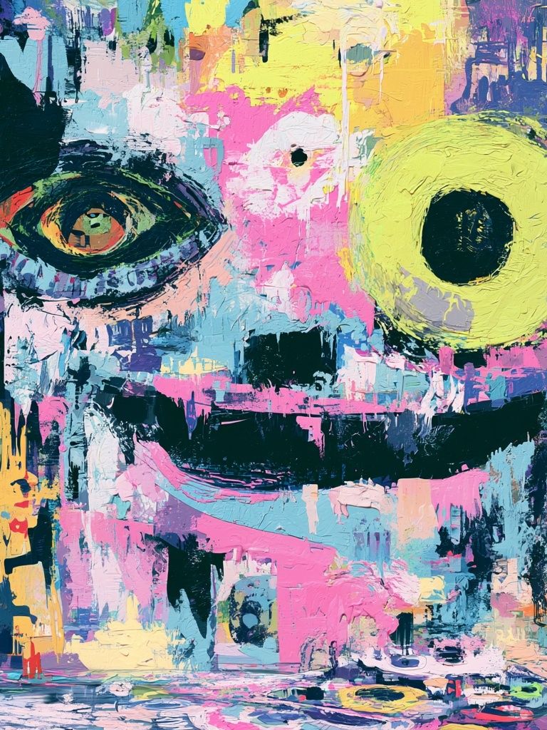 Abstract Face Pop-Art Poster. poster — fine-art art