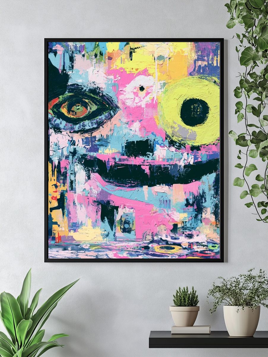 Abstract Face Pop-Art Poster. — room view 4