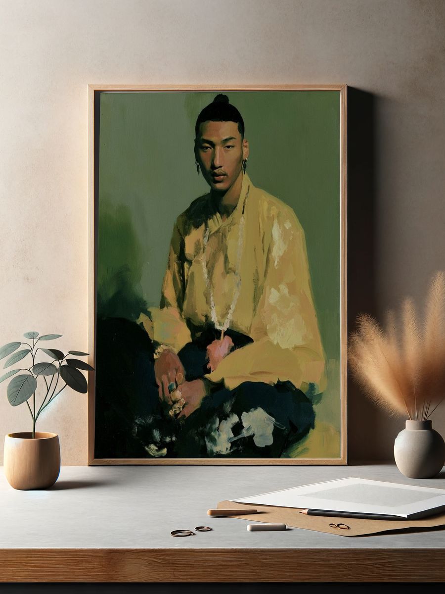 Contemplative Portrait Fine-Art Poster. — room view 2