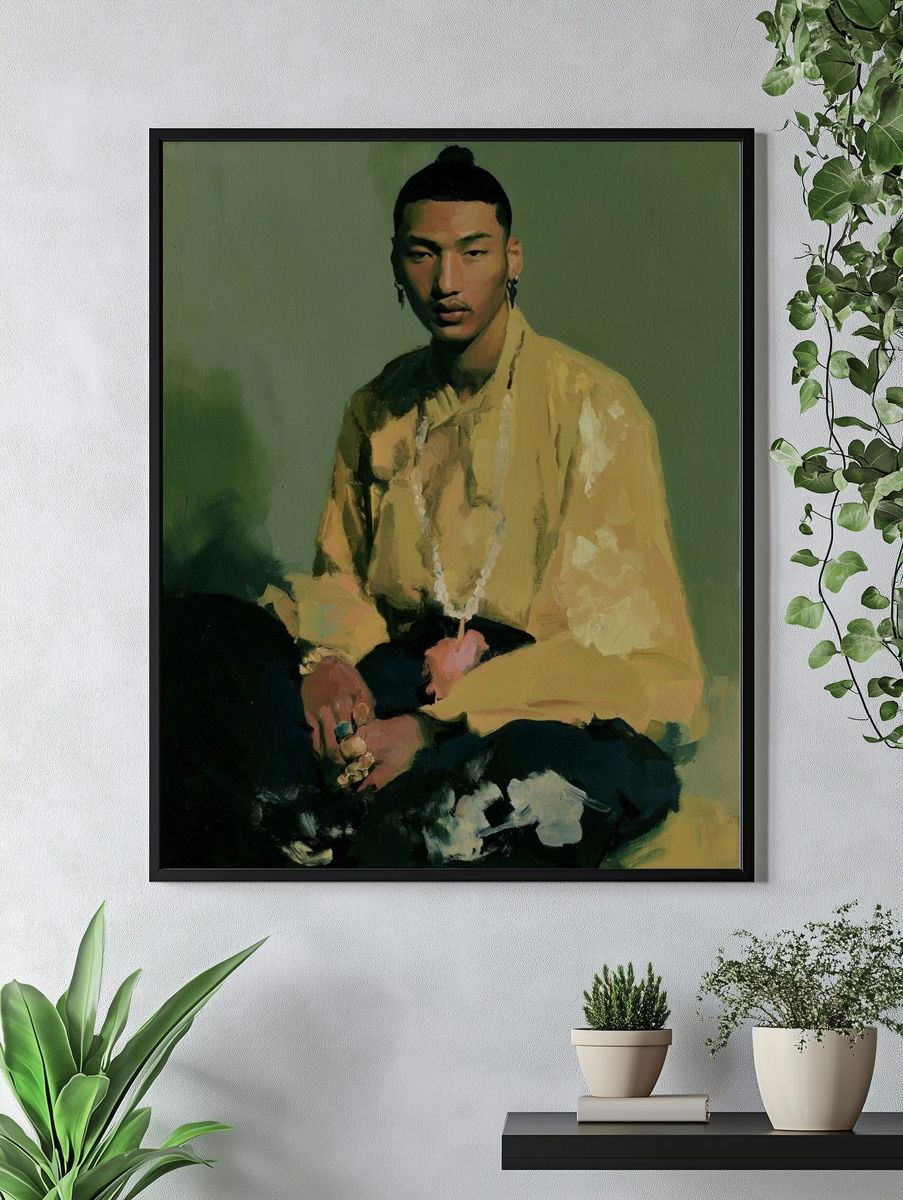 Contemplative Portrait Fine-Art Poster. — room view 4