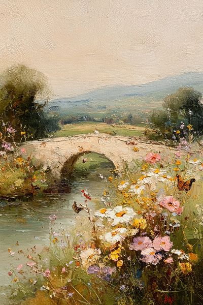 Flower Bridge Landscape Print. poster print