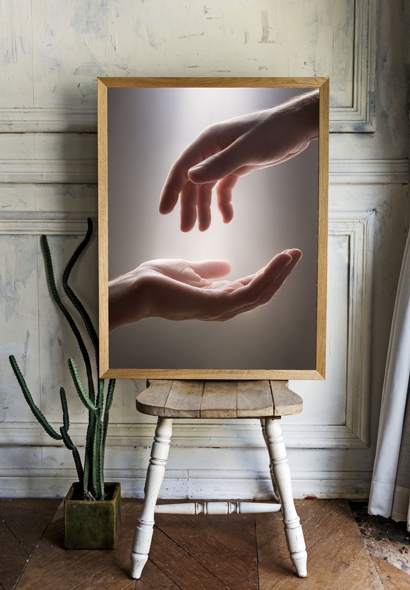 Connecting Hands — Fine Art Print room preview