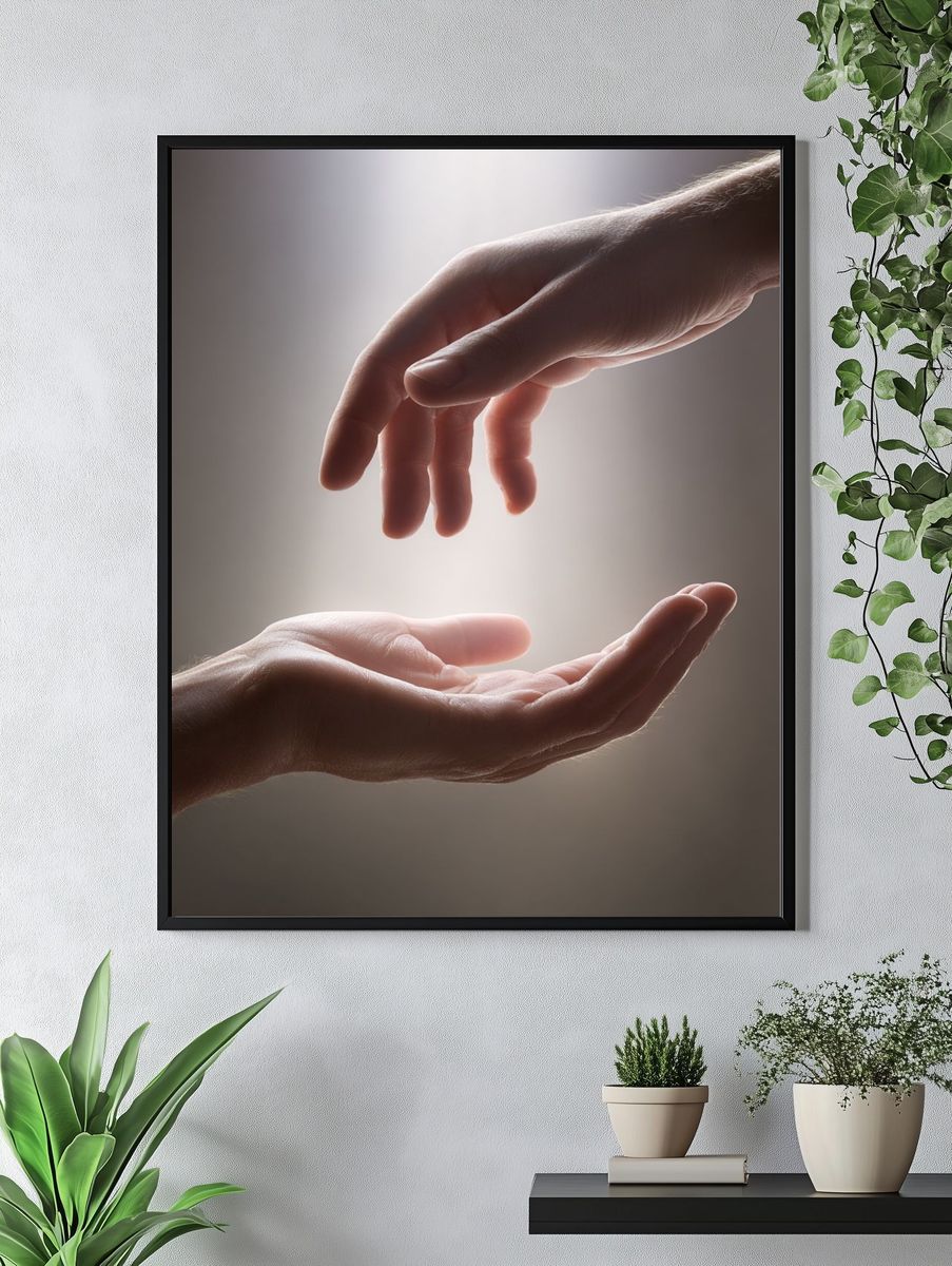 Connecting Hands — Fine Art Print. — room view 4
