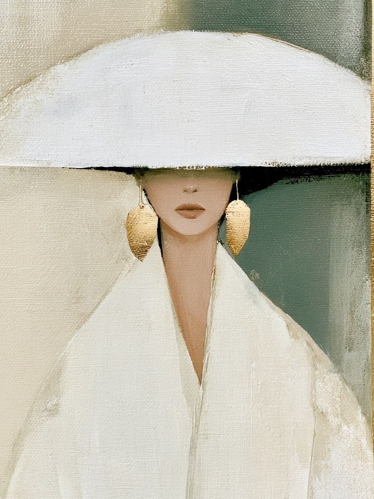 Elegant Woman Portrait Print. poster — fine-art art