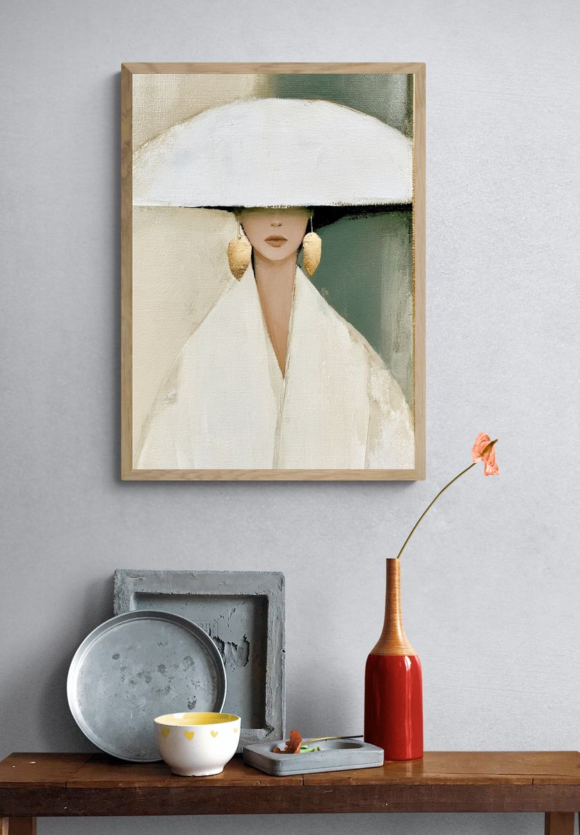 Elegant Woman Portrait Print. — room view 3