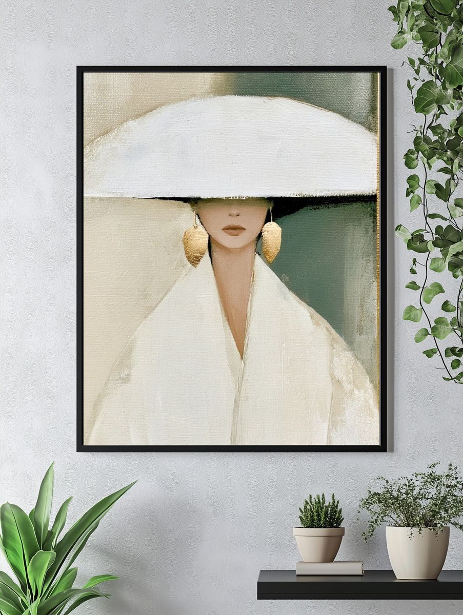 Elegant Woman Portrait Print. — room view 4