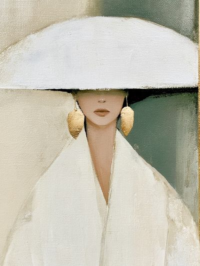 Elegant Woman Portrait Print. poster