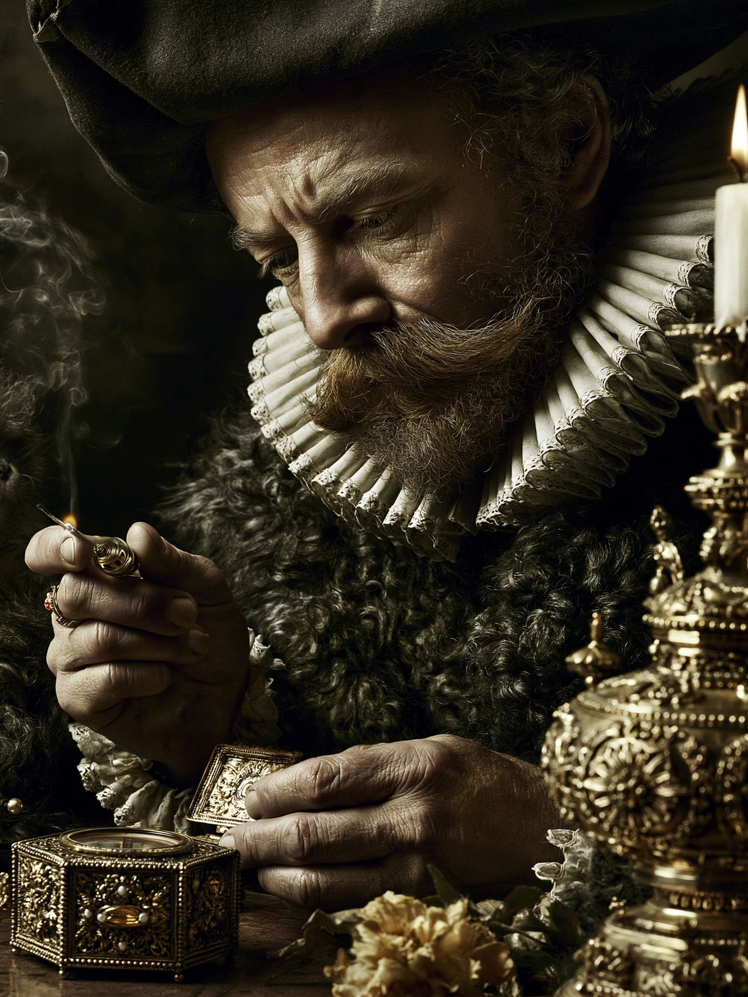 Baroque Scholar Portrait Print. poster — fine-art art