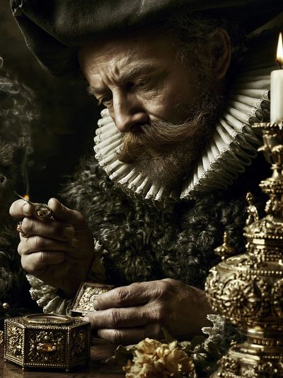 Baroque Scholar Portrait Print. poster print