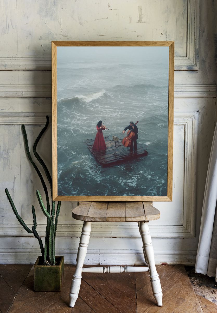 Musicians at Sea — Fine Art Print. — room view 1